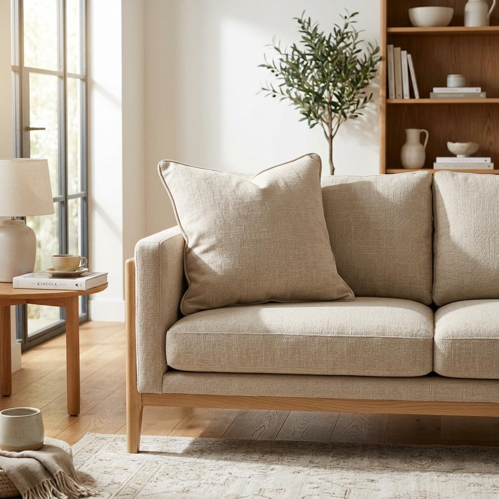 After — Fabric Sofa Coffee Stain Steam Extraction